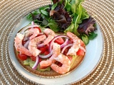 Avocado toast crevettes