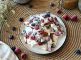 Bouchées glacées au skyr, beurre de cacahuètes et fruits - Foodista Challenge #135