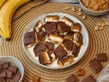Bouchées glacées banane beurre de cacahuètes au caramel