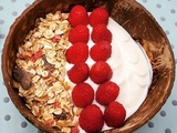 Bowl au muesli et framboise fraîches