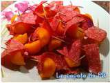 Brochettes de melon et de salami