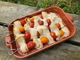 Brochettes de poulet light au four