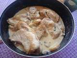 Escalopes de dinde à la crème et aux champignons de Paris, et ses petites pommes de terre