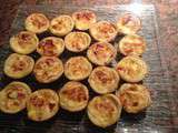 Mini tartelettes pâte brisée au parmesan, bacon et leerdammer