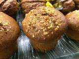 Muffins au nutella, coeur de papillotte en chocolat