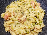 Risotto au bacon et petits pois au Cookéo