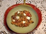 Riz aux aubergines et à la mozzarella au Cookéo