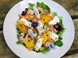 Salade océane aux pensées comestibles