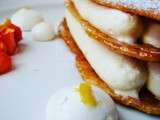 Mille feuilles d'arlettes et mousse citron au mascarpone