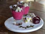 Verrines de mousse de betterave à la fourme d'Ambert pour Octobre Rose