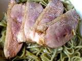 Canard laqué et nouilles soba