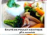 Sauté de poulet asiatique à la marmelade et lait de coco