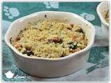 Crumble au brocolis et à la truite fumée