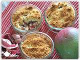 Crumble mangue, framboise et noix de coco