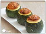 Petites courgettes farcies au jambon