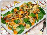 Salade de courge butternut au tofu