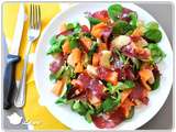 Salade estivale au bœuf séché, melon et nectarine