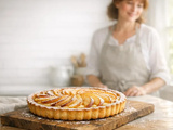 Tarte à la crème pâtissière et aux pommes