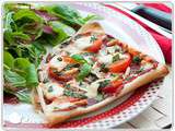 Tarte croustillante tomate et basilic