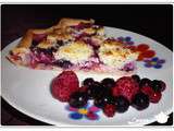 Tarte noix de coco et fruits rouges