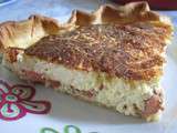 Quiche aux knackis au poulet, et fromage