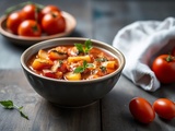 Découvrez la Fraîcheur: Gaspacho de Tomates et Poivrons Grillés