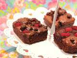 Brownies aux framboises et pépites de chocolat