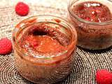 Coulant au chocolat et framboises