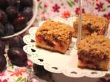 Crumb cake aux quetsches, amande et cannelle