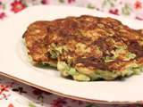 Galettes de coquillettes aux courgettes