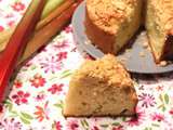 Gâteau à la rhubarbe et aux amandes