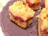 Gâteau streusel aux framboises (streuselkuchen)