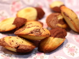 Madeleines marbrées vanille-chocolat