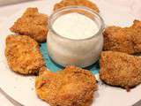 Nuggets lights de poulet au curry et sauce au fromage blanc