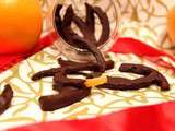 Orangettes (écorces d'oranges confites au chocolat)