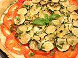 Quiche aux courgettes, tomates et tofu soyeux