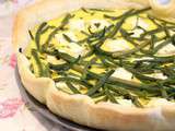 Quiche aux haricots verts, menthe et fêta