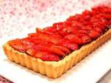 Tarte aux fraises et chocolat