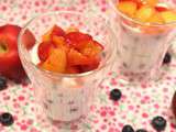 Verrine aux myrtilles et nectarines rôties