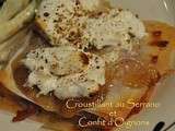 Croustillant au Serrano et Confits d'Oignons