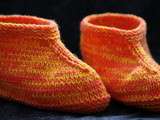 Chaussons couleur citrouille