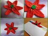 Poinsettia au tricot