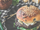 Burgers aux aubergines fondantes, bœuf et parmesan