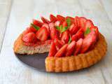 Tarte financière coco-citron vert, « compotée » de fraises & … tout plein de fraises