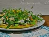 Galette de polenta / Roquefort / herbes fraiches