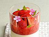 Pana cotta citronnelle, fraises