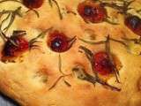 Focaccia aux tomates cerises et à l'estragon