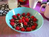 Porridge du matin : Bananes / Framboises / Chocolat