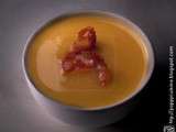 Velouté de courge butternut et jambon croustillant