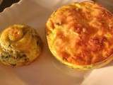 Quiche sans pâte dans les dômes spirales